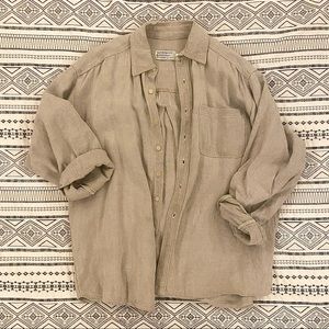 100% Organic Flax Linen Button Down